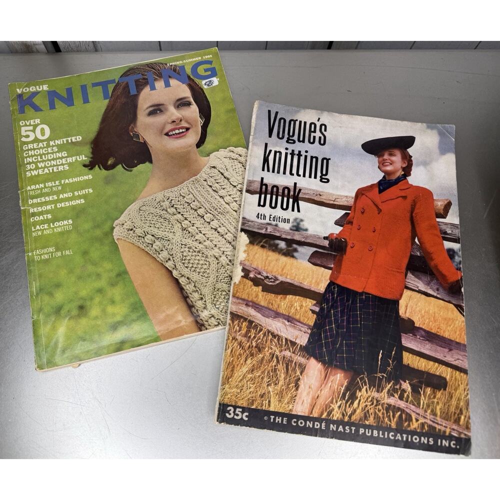 VTG Vogue Knitting Book Magazines Set Of 2 Volume 4 1939 & 1965